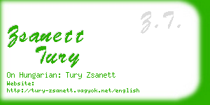 zsanett tury business card